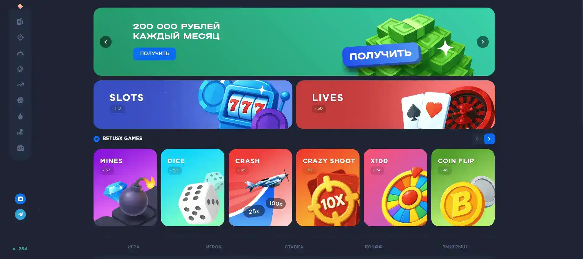 Слот Геймс казино играть на официальном сайте